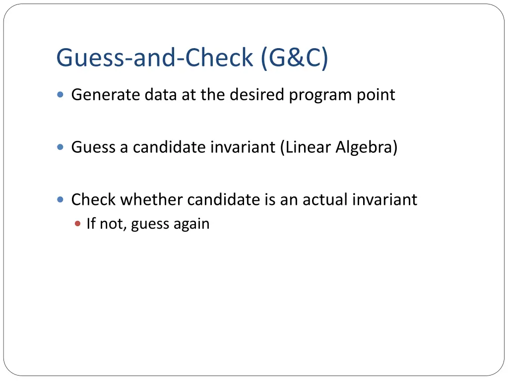 guess and check g c