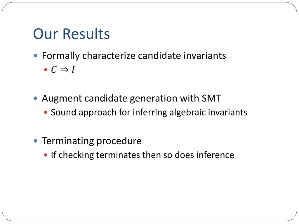 our results