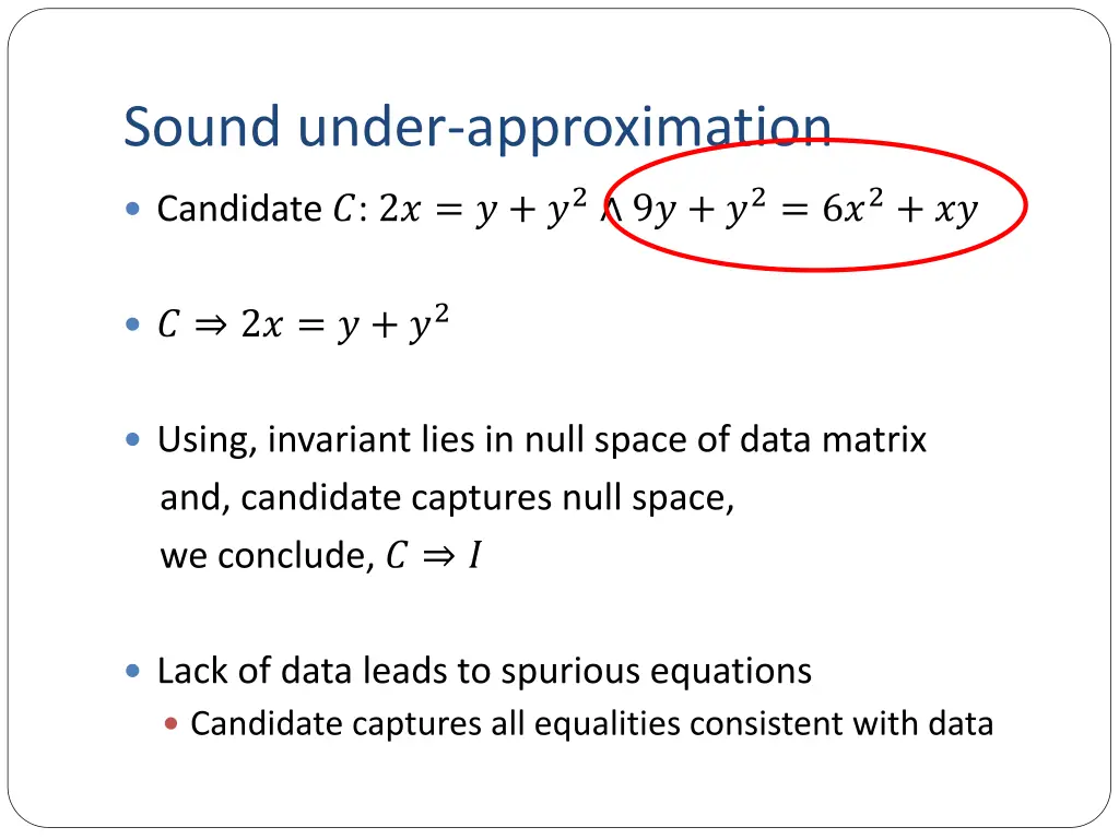 sound under approximation