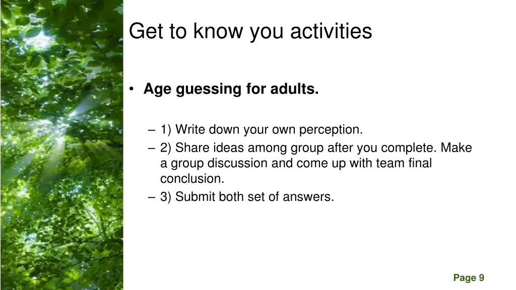 get to know you activities 2