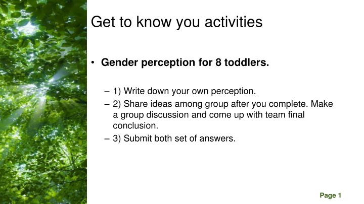 get to know you activities