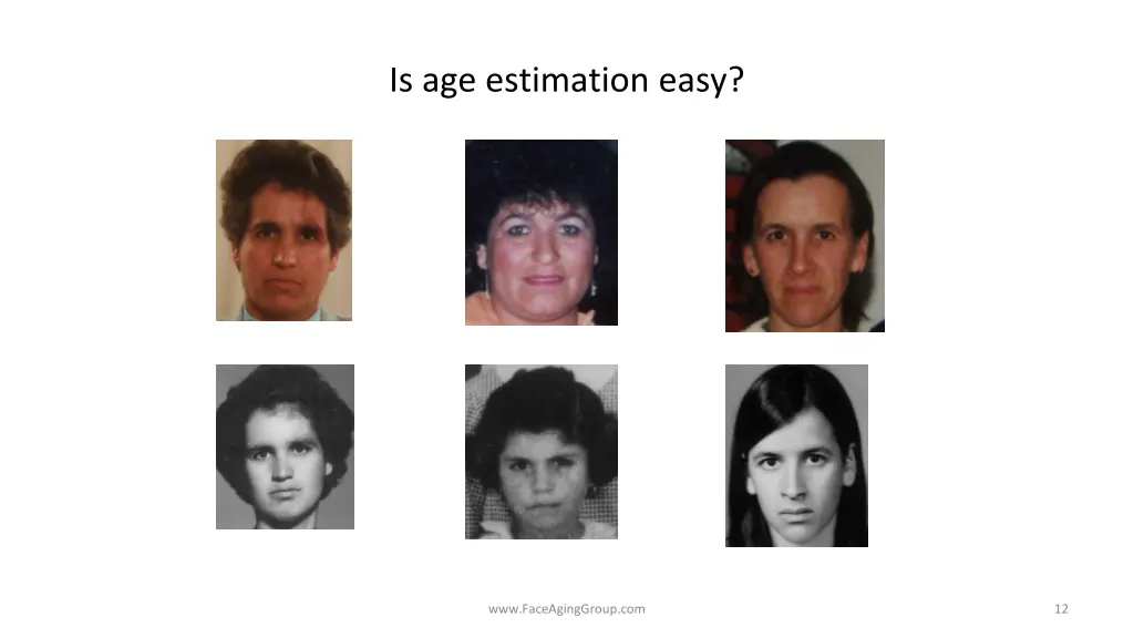 is age estimation easy