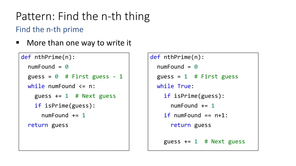 pattern find the n th thing find the n th prime 3