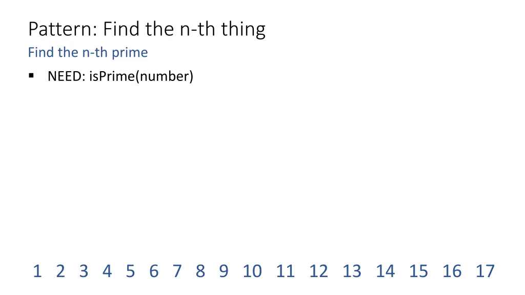 pattern find the n th thing find the n th prime