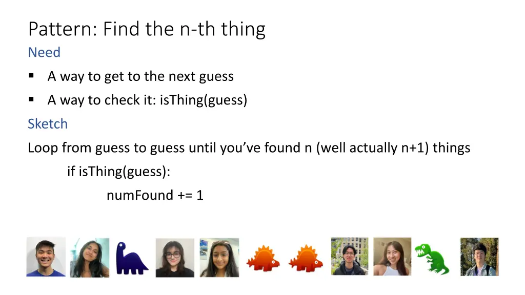 pattern find the n th thing need