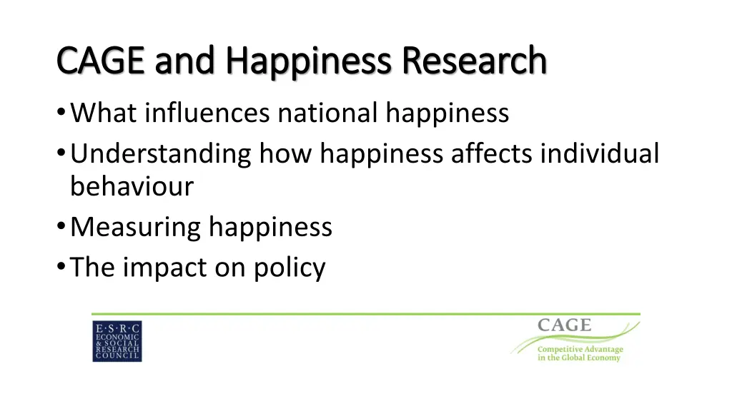 cage and happiness research cage and happiness