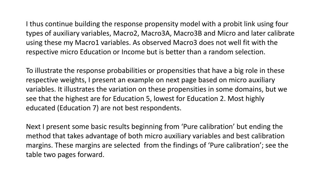 i thus continue building the response propensity