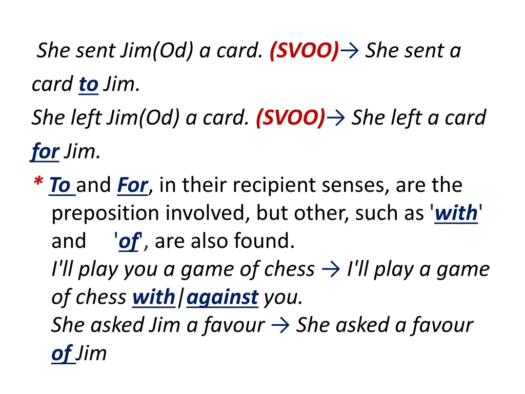 she sent jim od a card svoo she sent a card