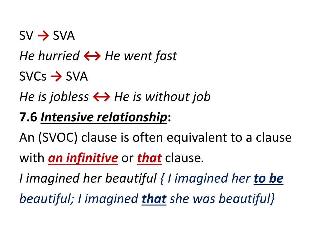 sv sva he hurried he went fast svcs