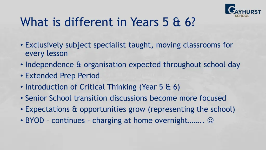 what is different in years 5 6