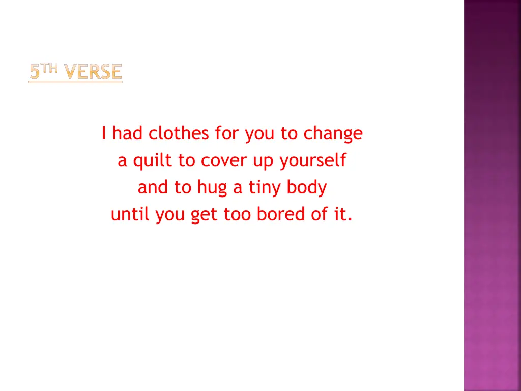 5 th verse