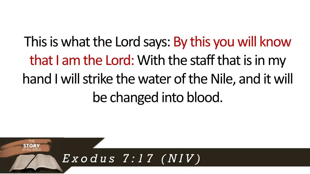 this is what the lord says by this you will know