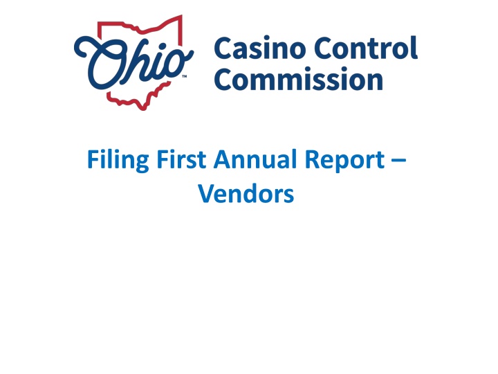 filing first annual report vendors