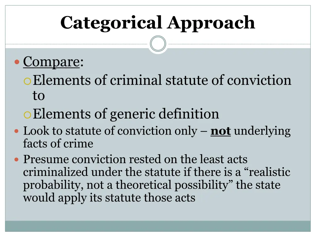 categorical approach