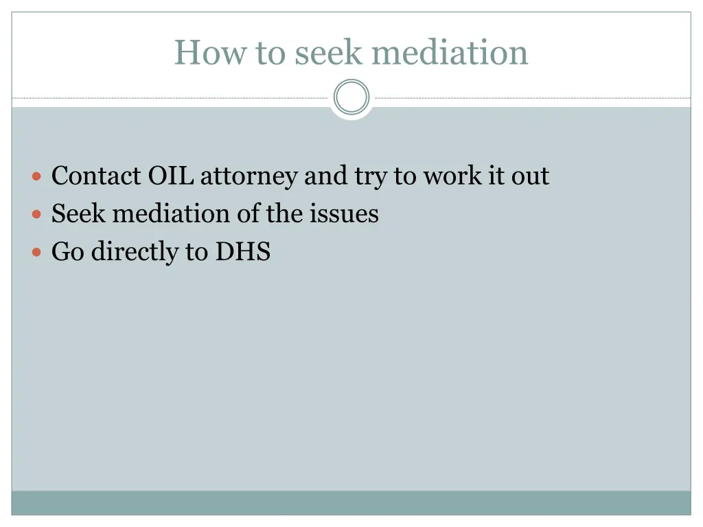 how to seek mediation
