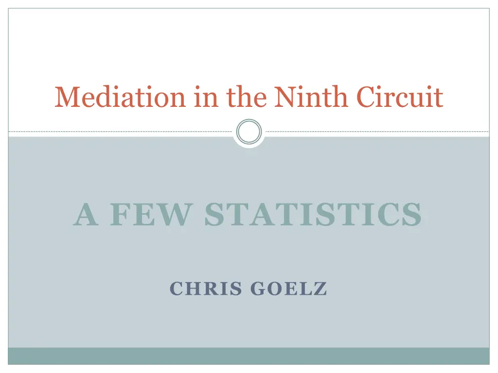 mediation in the ninth circuit