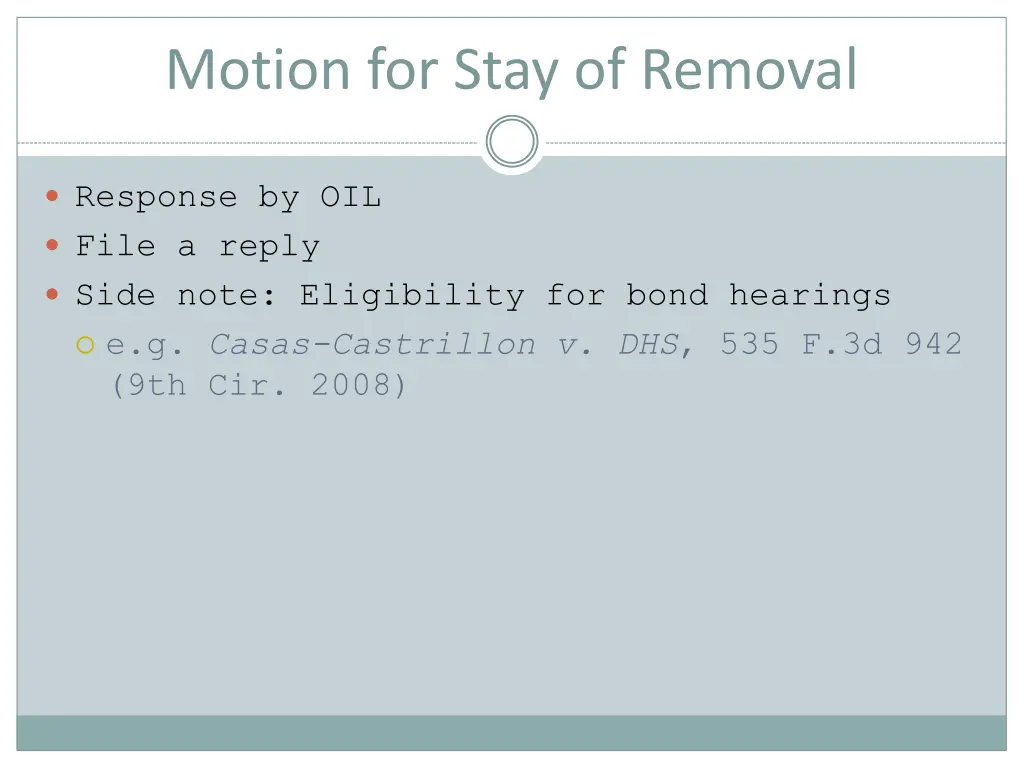 motion for stay of removal 2