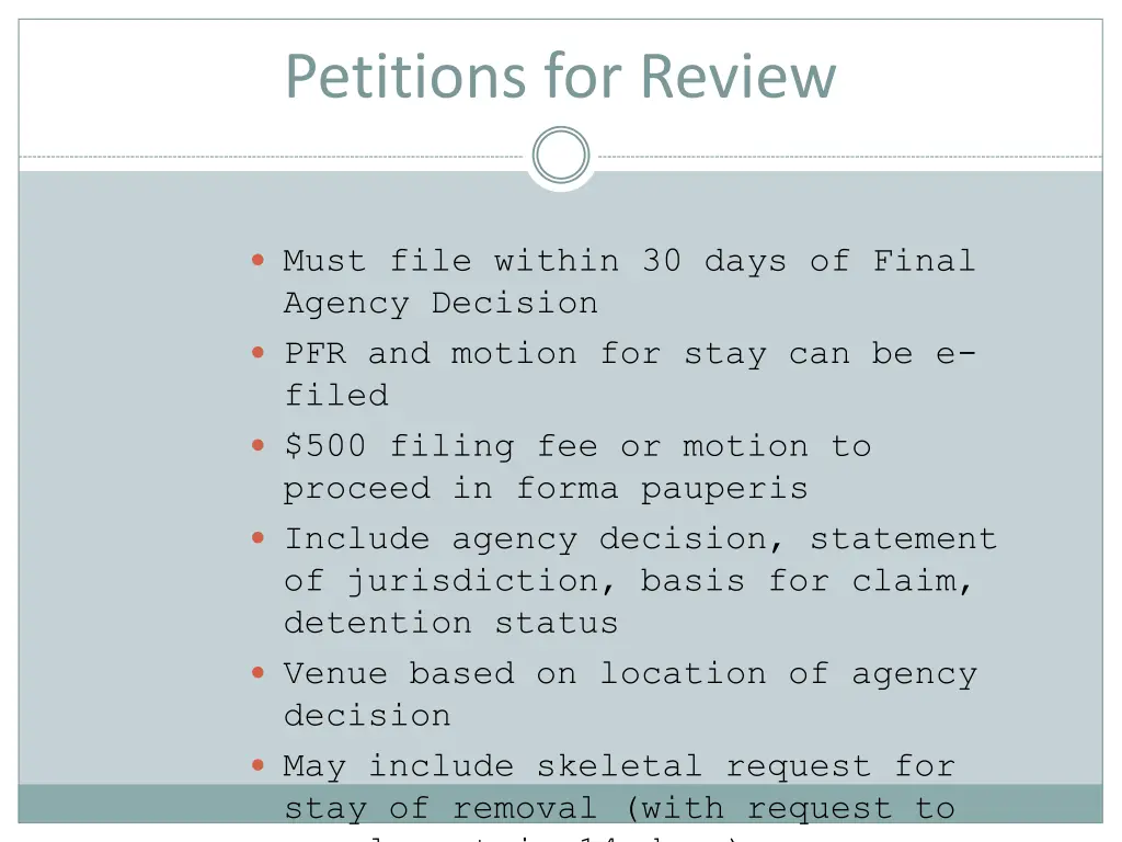 petitions for review