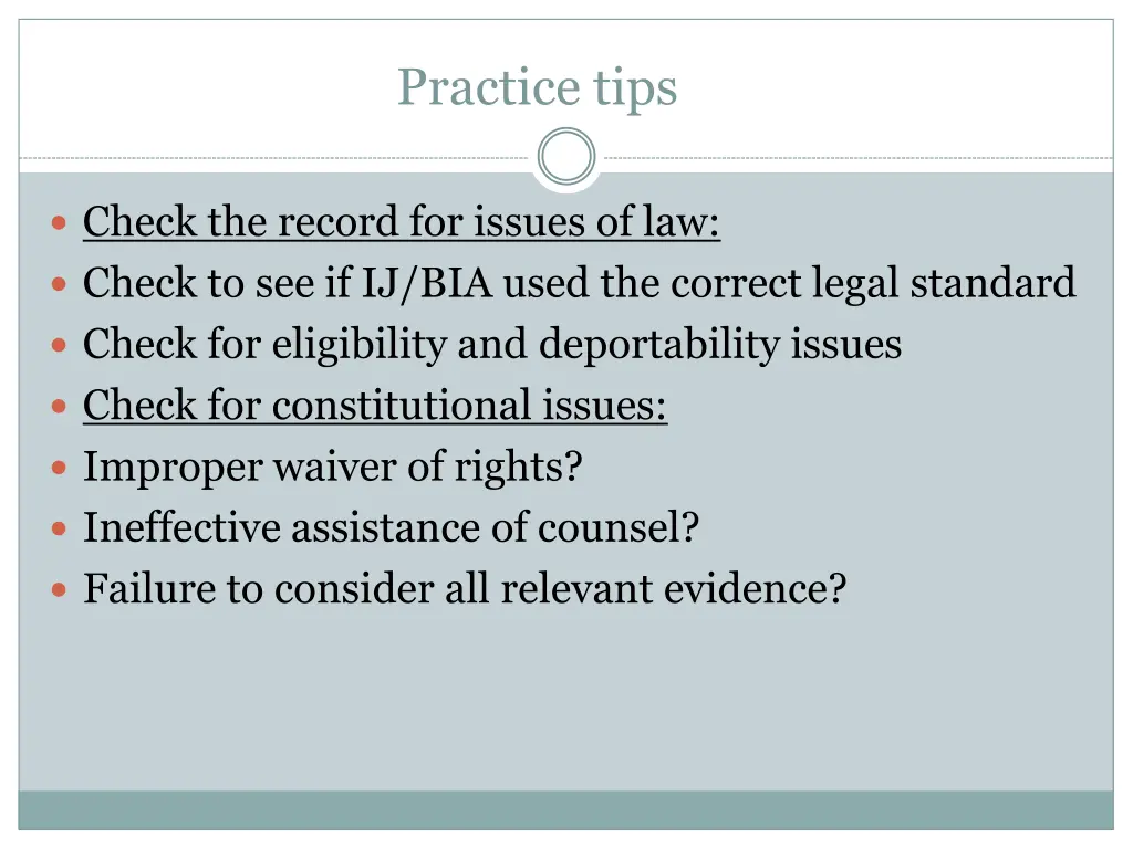 practice tips