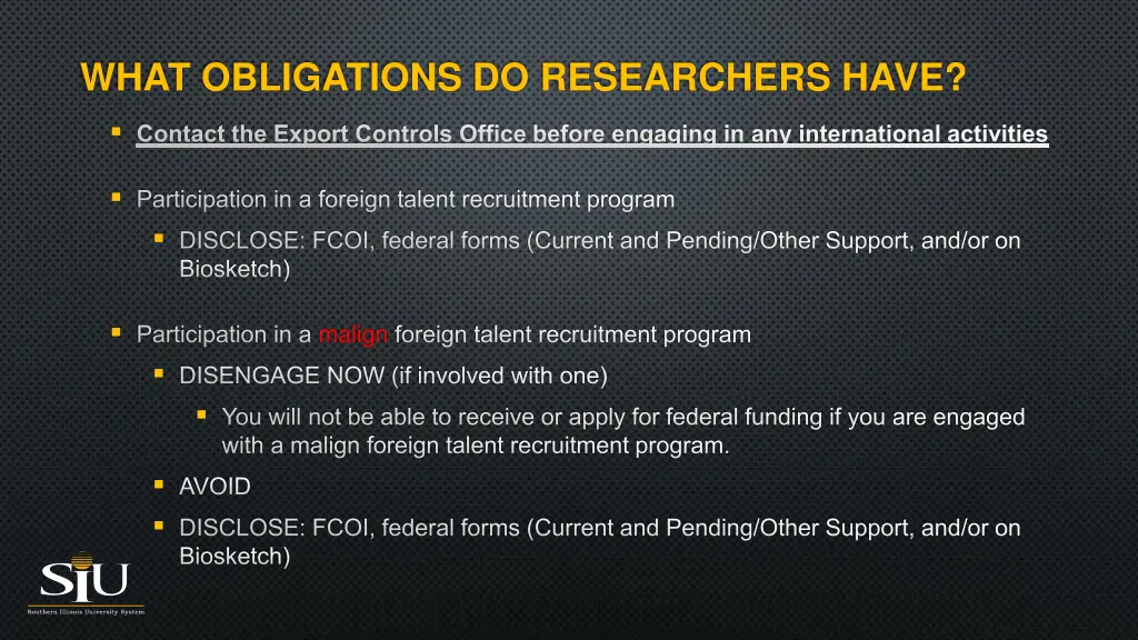 what obligations do researchers have