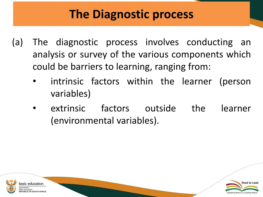 the diagnostic process