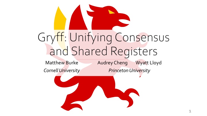 gryff unifying consensus and shared registers