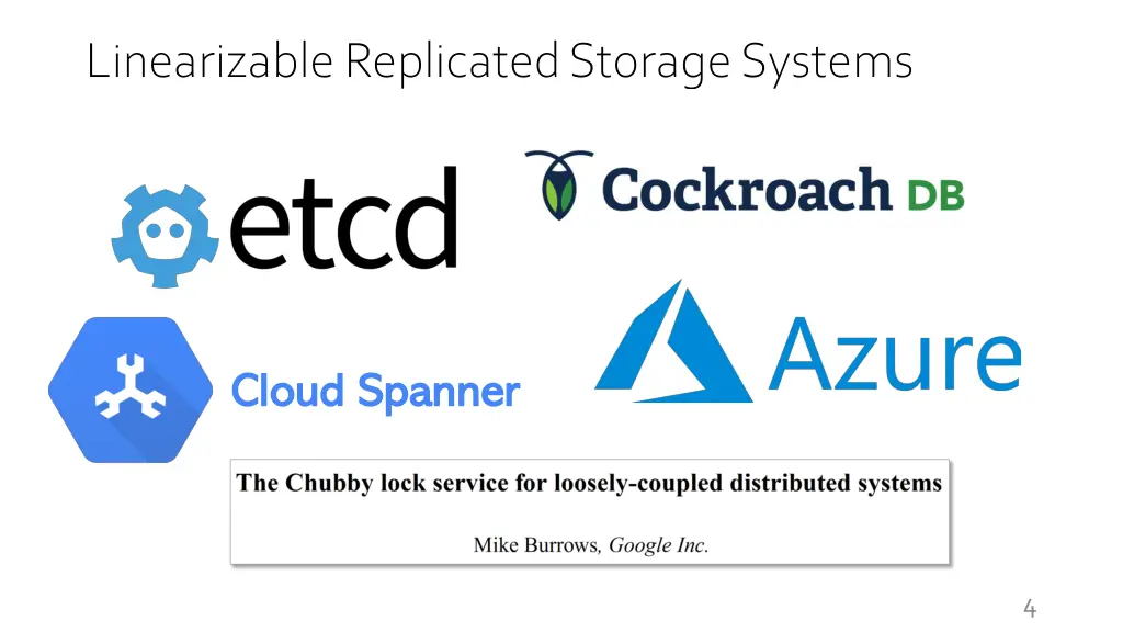 linearizable replicated storage systems
