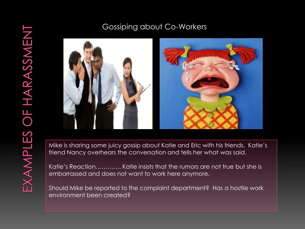gossiping about co workers