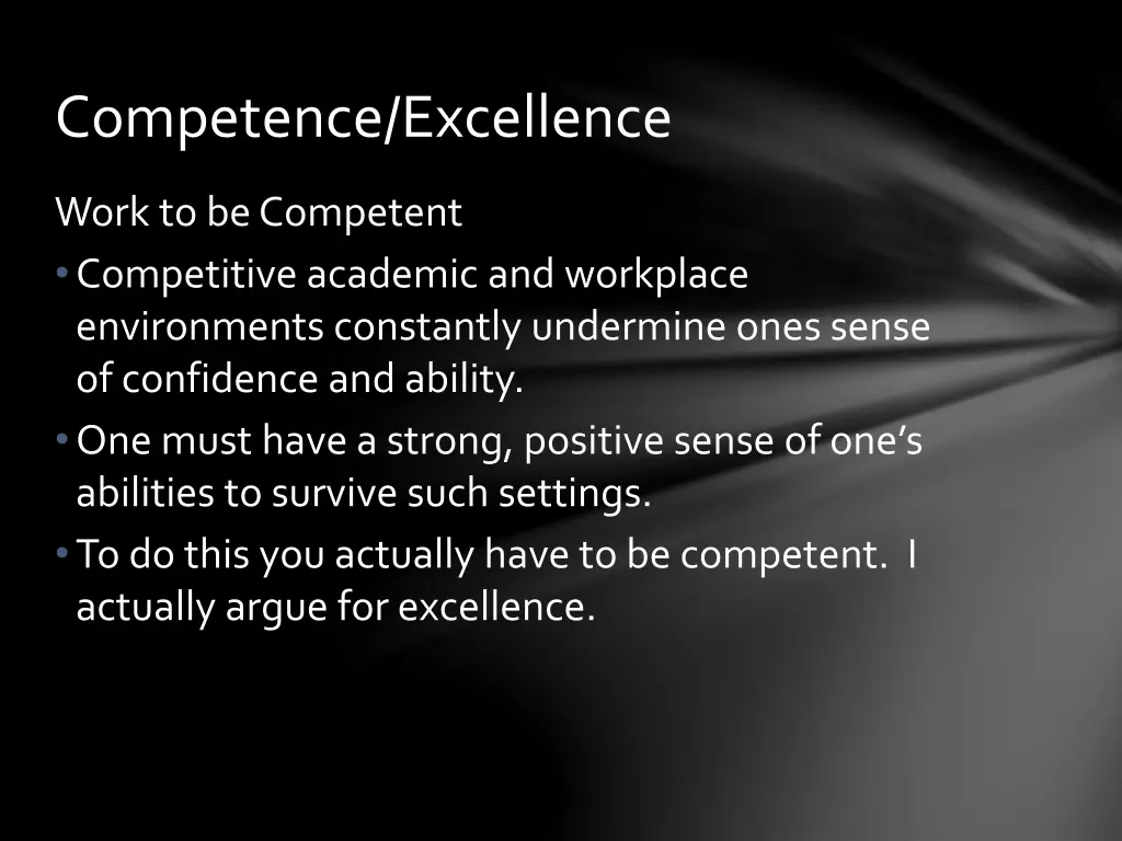 competence excellence
