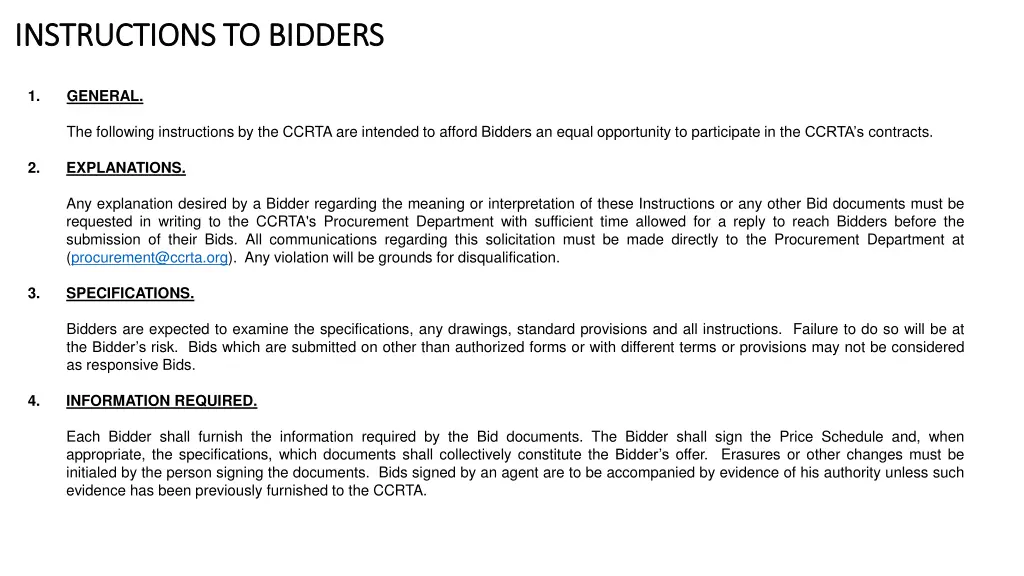 instructions instructions to bidders