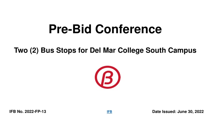 pre bid conference