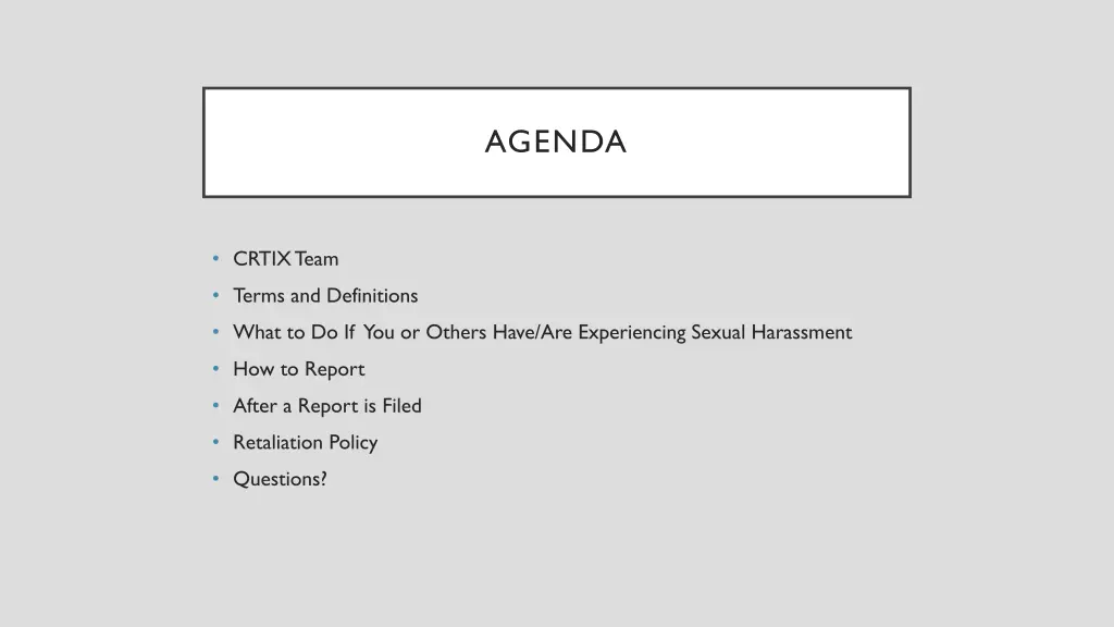 agenda