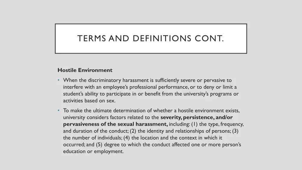 terms and definitions cont