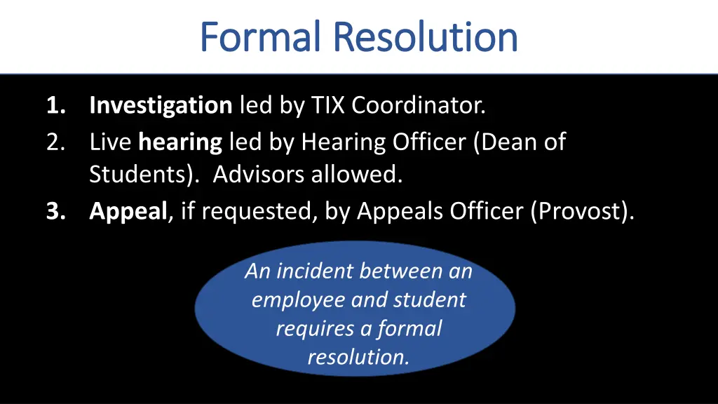 formal resolution formal resolution