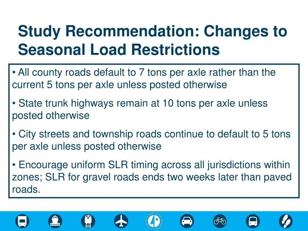 study recommendation changes to seasonal load