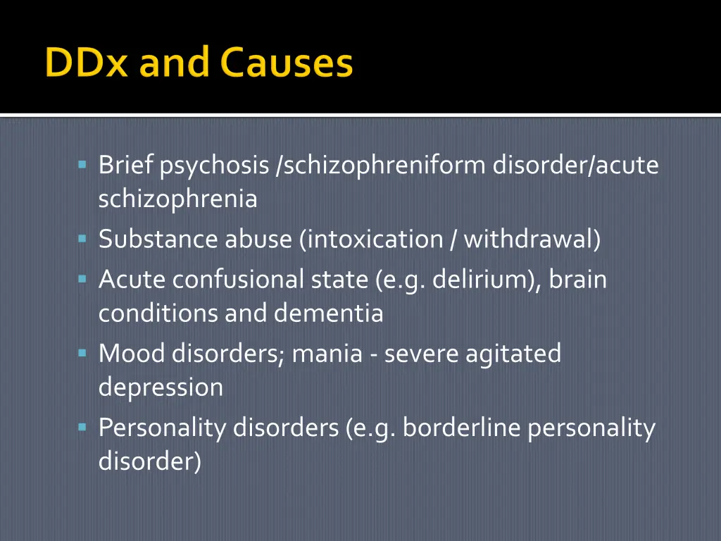 brief psychosis schizophreniform disorder acute