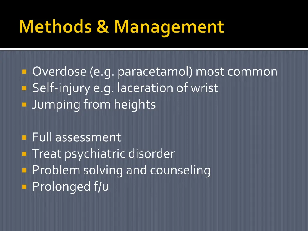 overdose e g paracetamol most common self injury