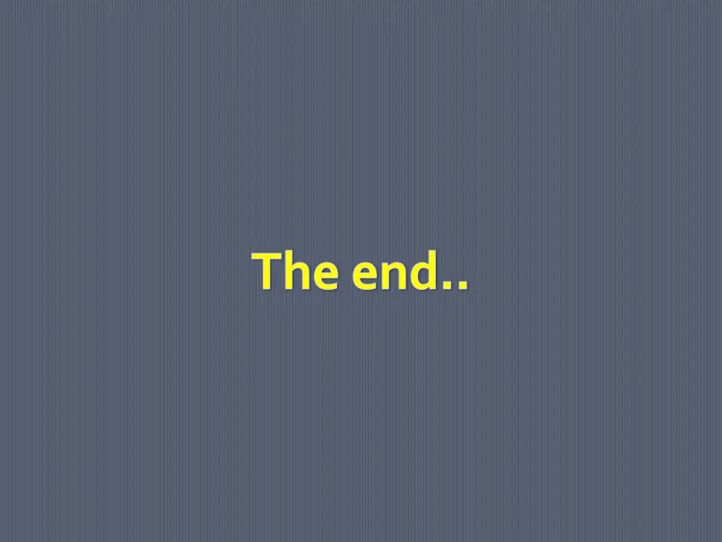 the end