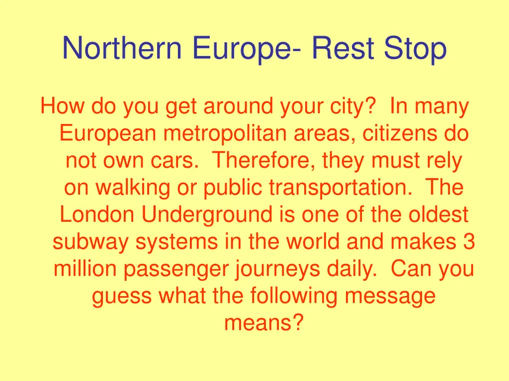 northern europe rest stop