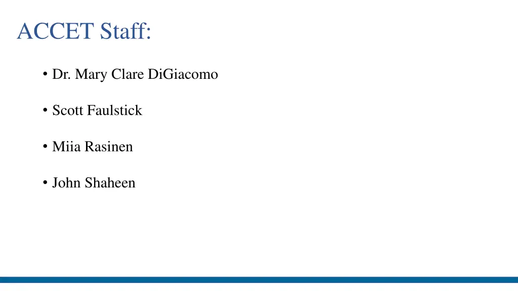 accet staff