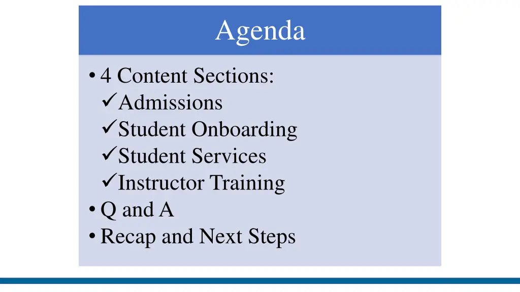 agenda