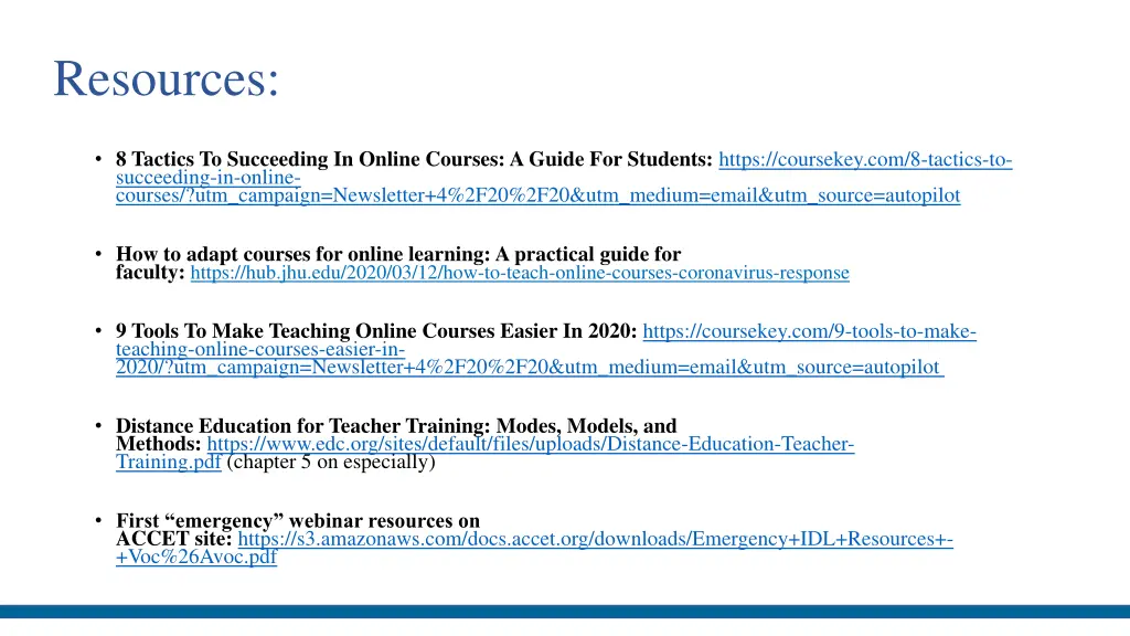 resources