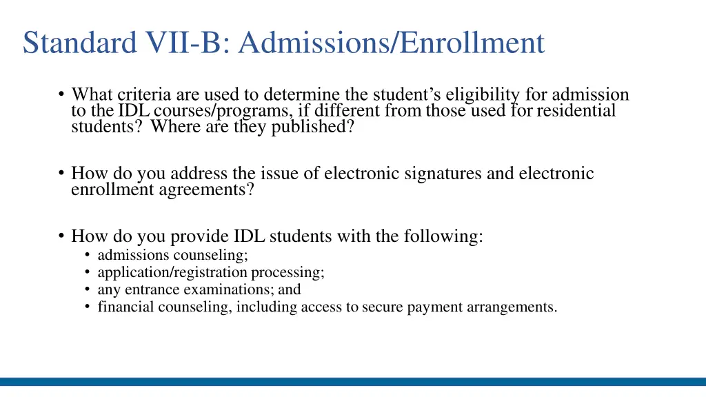 standard vii b admissions enrollment 1