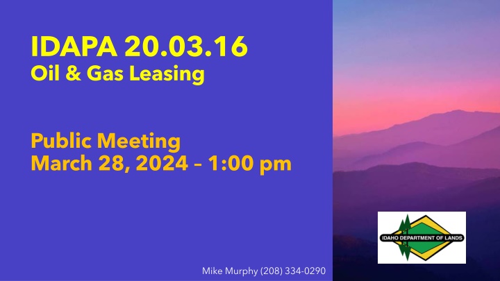 idapa 20 03 16 oil gas leasing