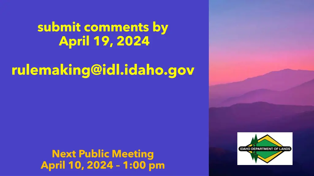 submit comments by april 19 2024