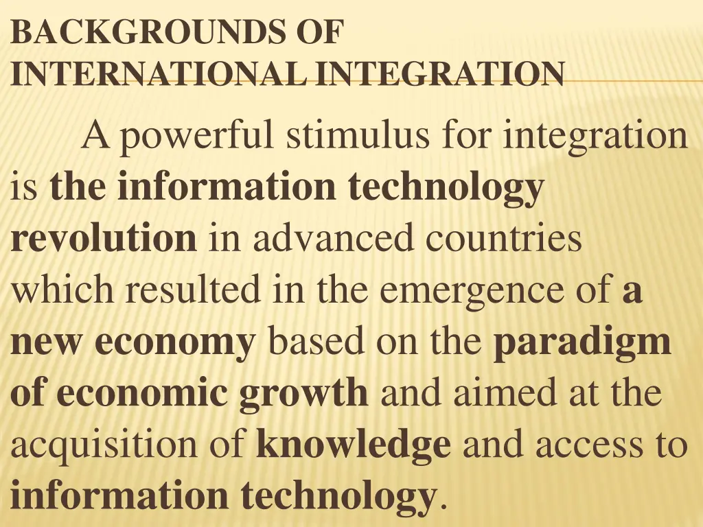 backgrounds of international integration 5