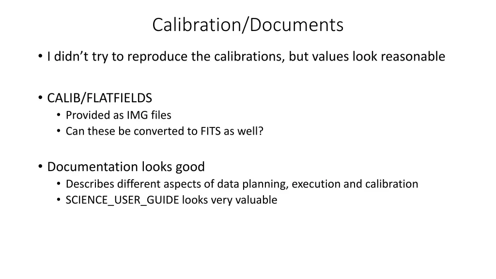 calibration documents