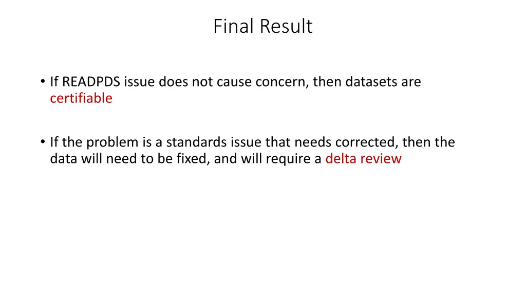 final result