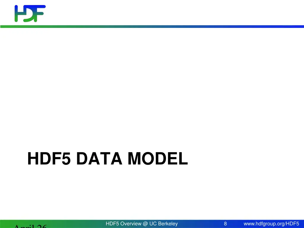 hdf5 data model