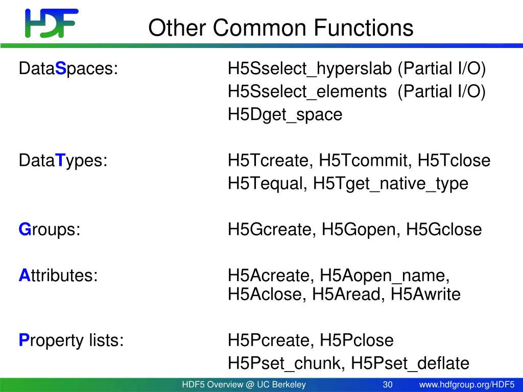 other common functions